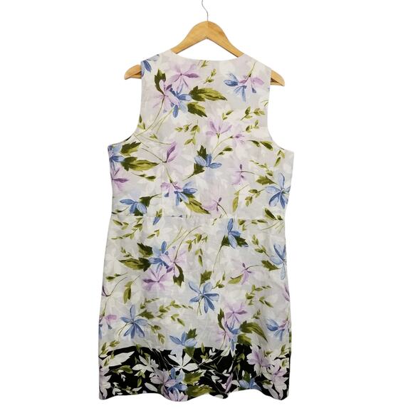 J. Jill Love Linen Women's Sleeveless Floral Dress Size Large - Picture 2 of 7